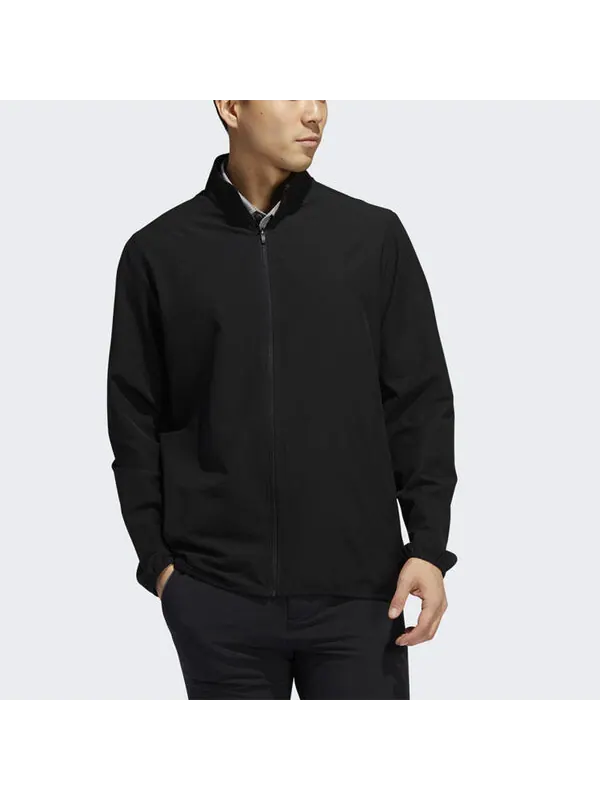 Куртка adidas Golf Sports Windproof Woven Stand Collar Jacket Black — изображение 3 из 4, черный
