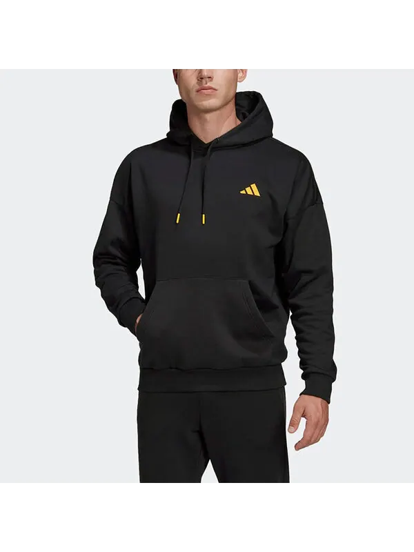 Толстовка adidas M Urban Q4 Hood Casual Sports Black — изображение 3 из 4, черный