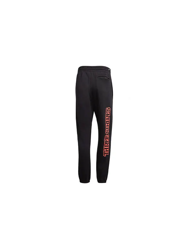 Спортивные штаны adidas 3-Stripes Graphic logo Printing Casual Bundle Feet Sports Pants Black — изображение 2 из 4, черный