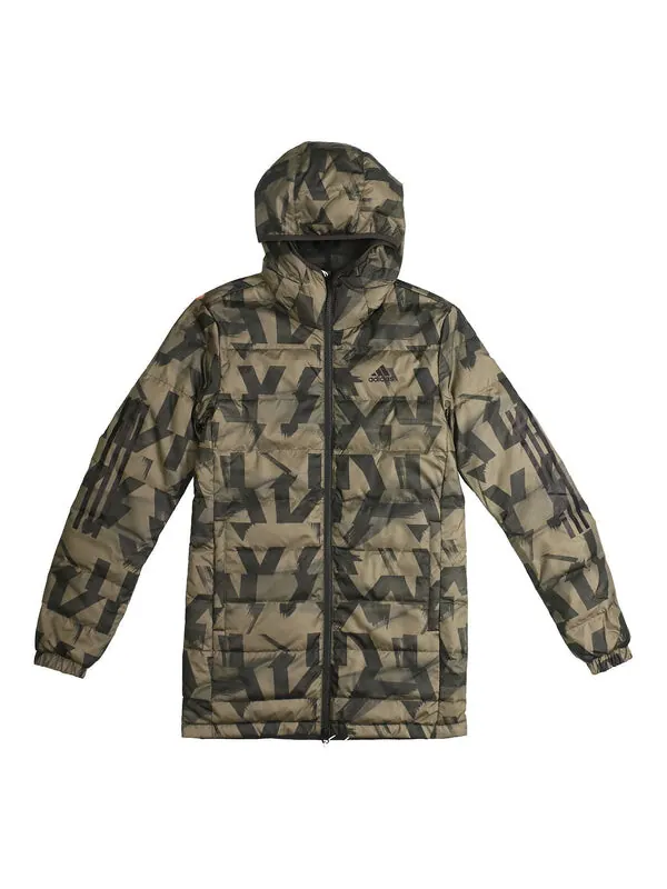 Пуховик adidas Outdoor mid-length Down Jacket Brown — изображение 1 из 4, коричневый