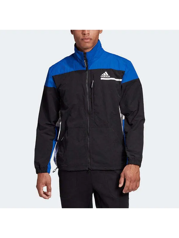 Куртка adidas ZNE TTOP WVN Colorblock Stand Collar Sports Jacket Black — изображение 3 из 4, черный