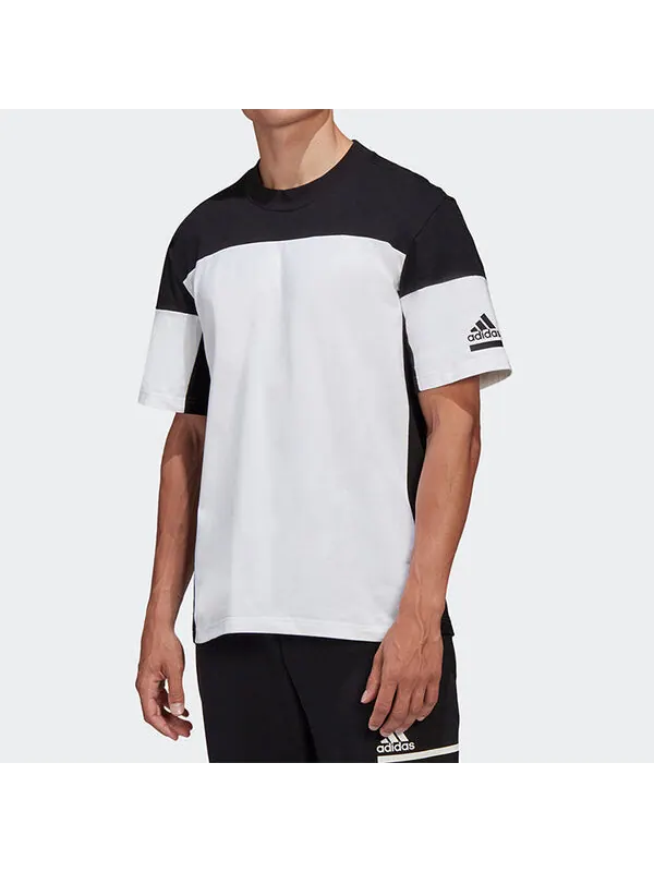 Футболка zne tee бег спортзал тренировки цветные блоки короткий рукав Adidas — изображение 3 из 4, белый