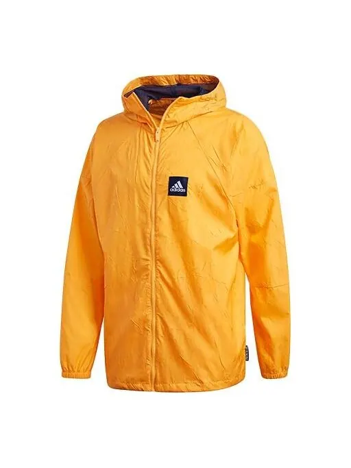 Куртка adidas Zipper Casual Sports Hooded Jacket Yellow — изображение 1 из 4, желтый