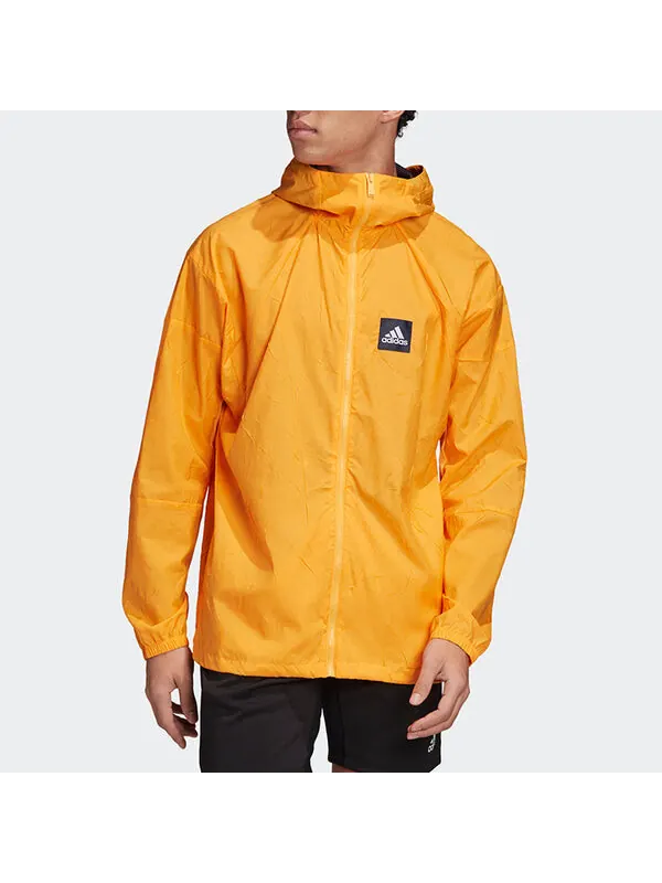 Куртка adidas Zipper Casual Sports Hooded Jacket Yellow — изображение 3 из 4, желтый
