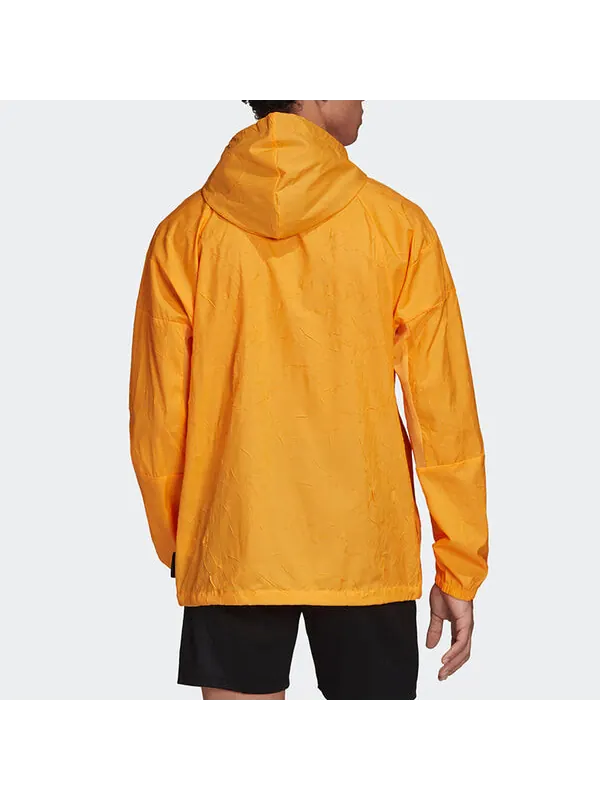 Куртка adidas Zipper Casual Sports Hooded Jacket Yellow — изображение 4 из 4, желтый