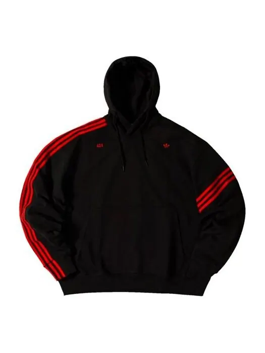 Толстовка men's originals x 424 r.y.v. crossover asymmetric black Adidas — изображение 1 из 4, черный