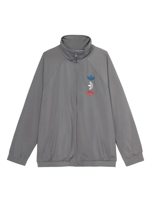 Куртка adidas originals Logo Metallic Sports Jacket Gray — изображение 1 из 4, серый