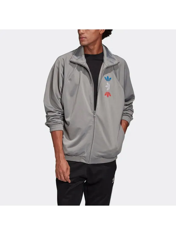 Куртка adidas originals Logo Metallic Sports Jacket Gray — изображение 3 из 4, серый