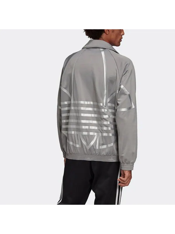 Куртка adidas originals Logo Metallic Sports Jacket Gray — изображение 4 из 4, серый