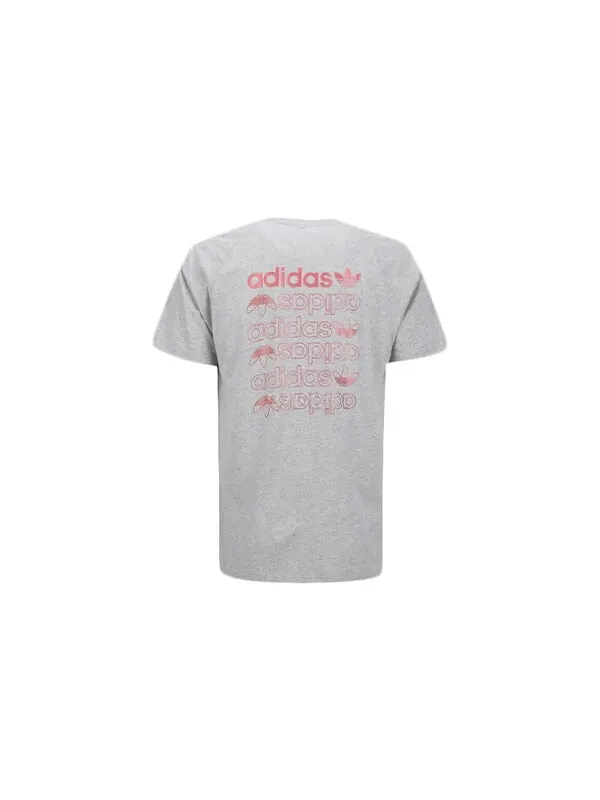 Футболка men's originals zeno tee logo short sleeve gray t-shirt Adidas — изображение 2 из 4, серый