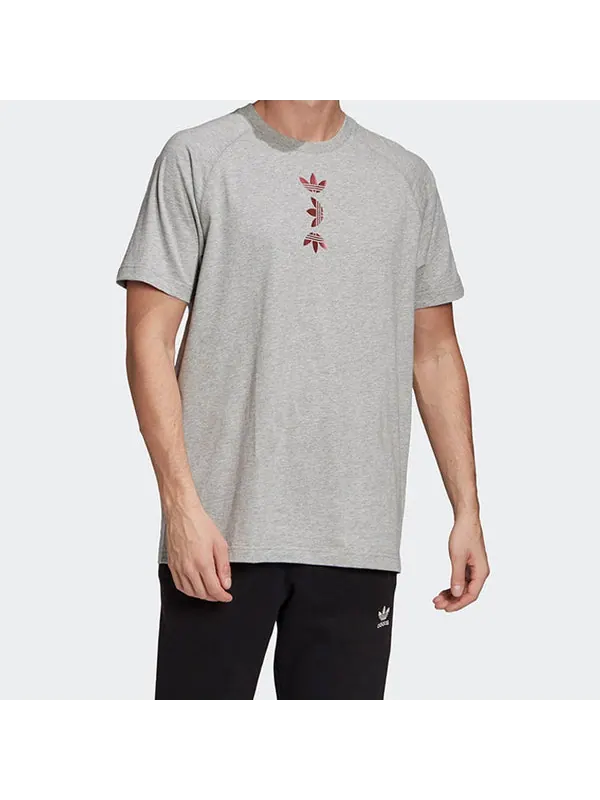 Футболка men's originals zeno tee logo short sleeve gray t-shirt Adidas — изображение 3 из 4, серый