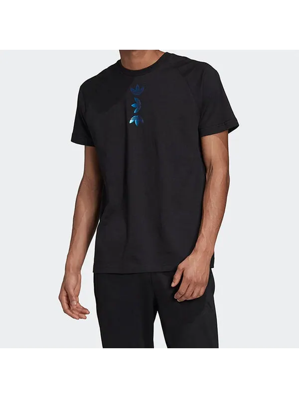 Футболка originals zeno tee blue logo short sleeve black Adidas — изображение 3 из 4, черный
