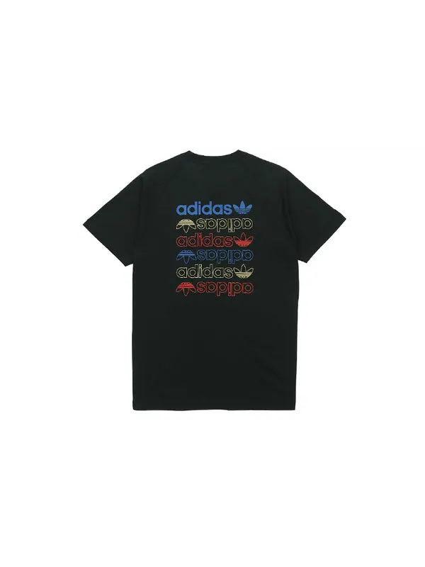 Футболка originals trefoil tee ref/met 'black' Adidas — изображение 2 из 4, черный