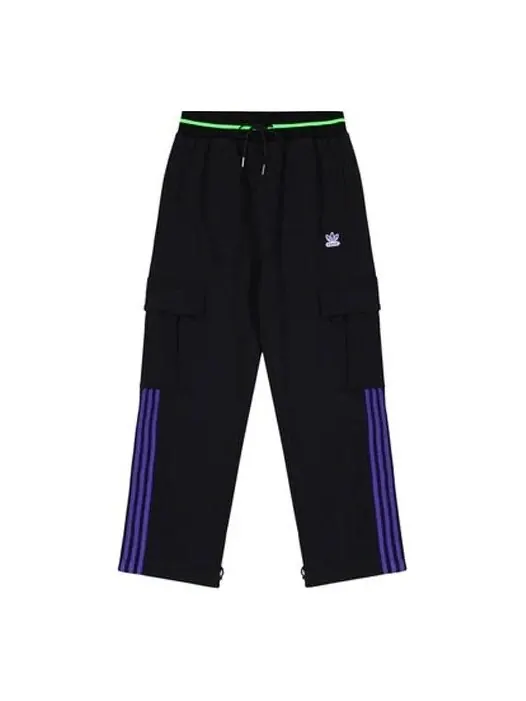 Спортивные штаны adidas originals x SANKUANZ Crossover Cargo Straight Loose Sports Pants Black — изображение 1 из 1, черный