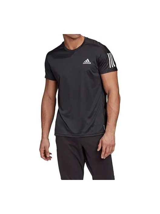 Футболка Adidas Own the Run Tee 'Black' — изображение 1 из 4, черный