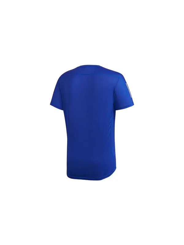 Футболка own the run tee training sports reflective stripe short sleeve blue Adidas — изображение 2 из 4, синий