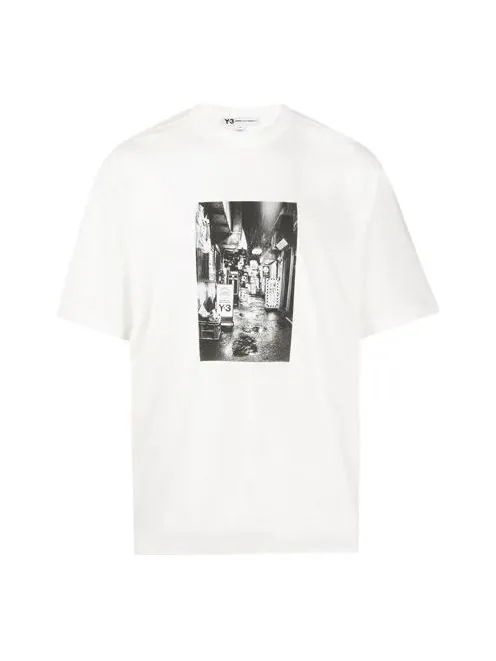 Футболка men's y-3 ss20 photo printing round neck short sleeve white Adidas — изображение 1 из 4, белый