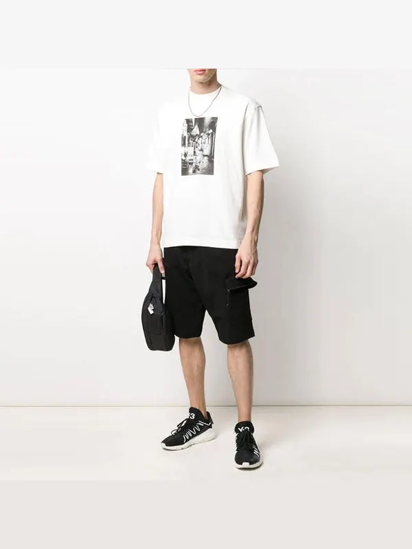 Футболка men's y-3 ss20 photo printing round neck short sleeve white Adidas — изображение 4 из 4, белый