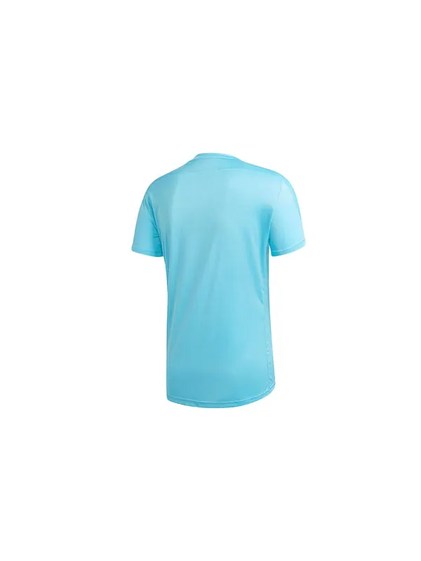 Футболка running sports suits men blue/grey Adidas — изображение 2 из 4, синий/темный