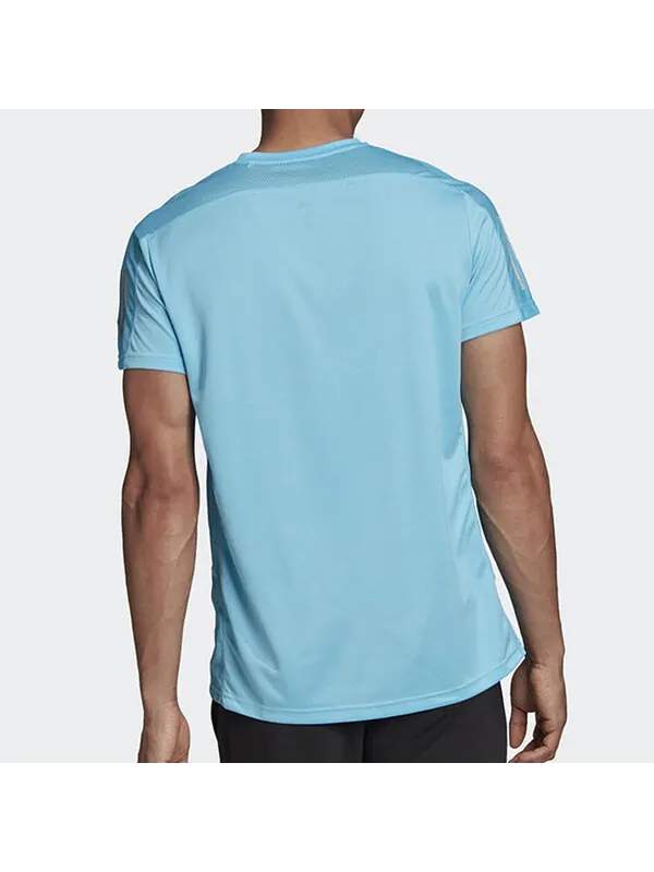 Футболка running sports suits men blue/grey Adidas — изображение 4 из 4, синий/темный