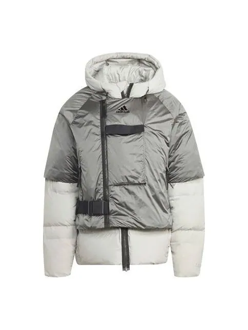 Пуховик adidas Down Jkt C.r. — изображение 1 из 3, белый/серый