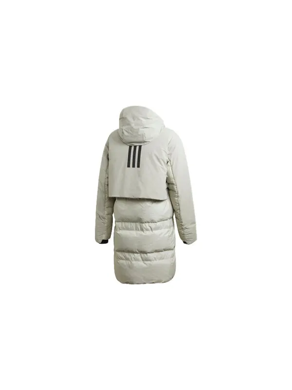 Пуховик adidas Outdoor Sports waterproof Reversible Down Jacket Gray — изображение 2 из 4, золотисто-серый