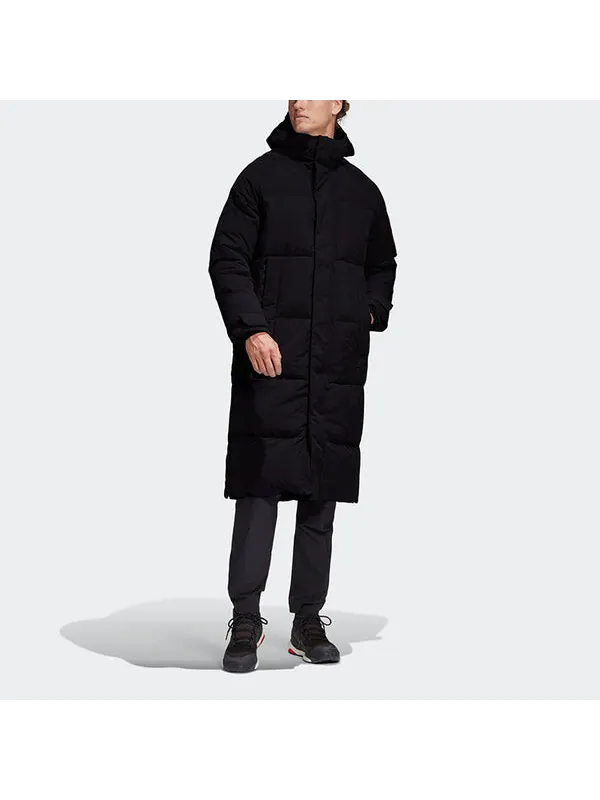 Пуховик Adidas Puffer Down Winter Coat — изображение 3 из 4, черный