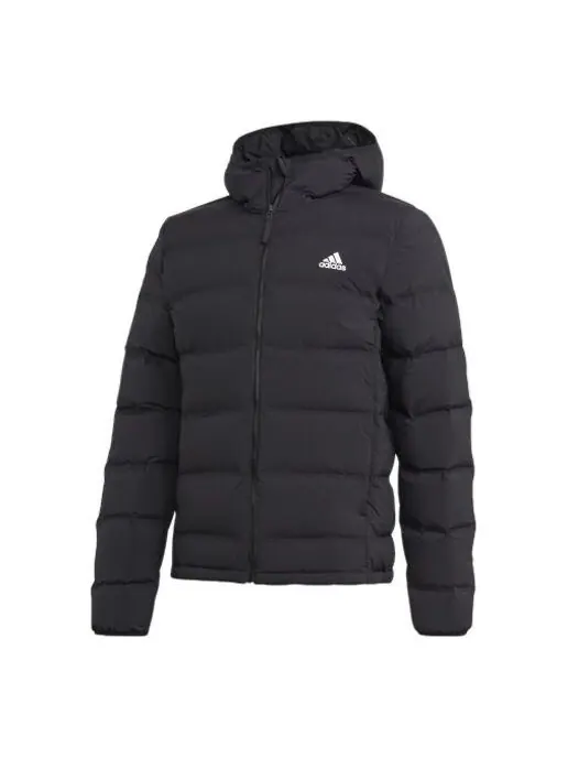 Пуховик adidas Casual Sports hooded down Jacket Black — изображение 1 из 4, черный