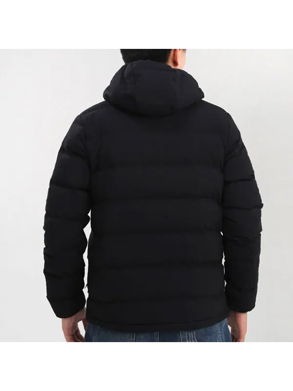Пуховик adidas Casual Sports hooded down Jacket Black — изображение 4 из 4, черный