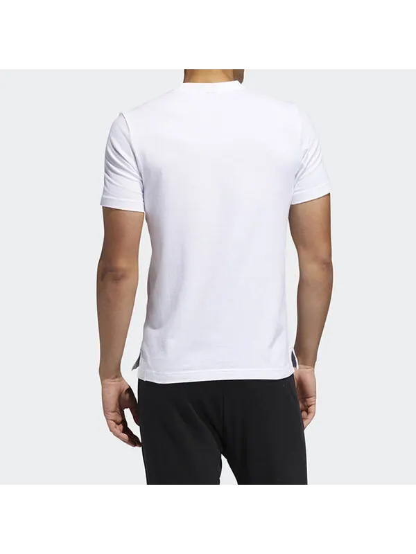 Футболка printed crew neck short sleeve men's white Adidas — изображение 4 из 4, белый
