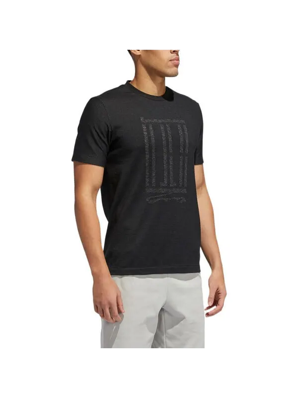 Футболка Men's adidas Martial Arts Series Solid Color Pattern Printing Sports Training Short Sleeve — изображение 3 из 4