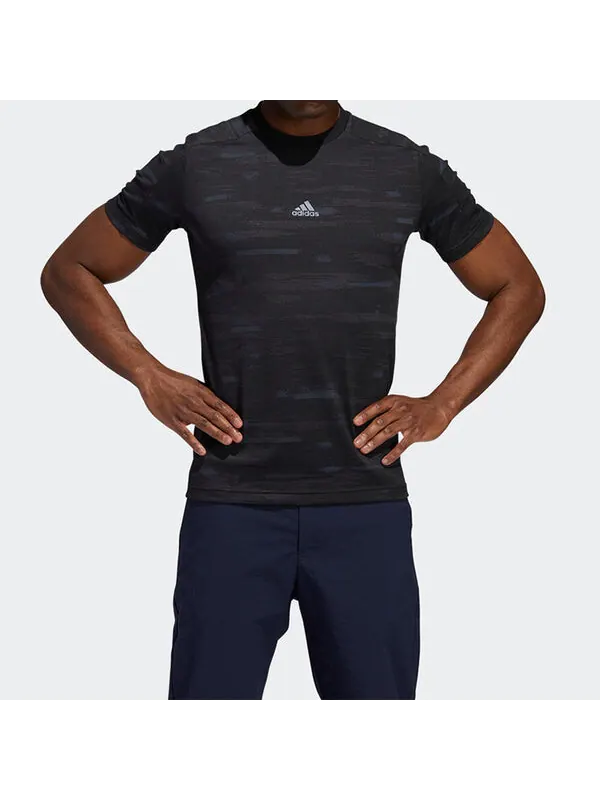 Футболка men's jaq printing short sleeve black t-shirt Adidas — изображение 3 из 4, черный