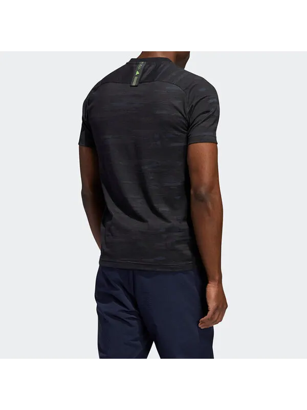 Футболка men's jaq printing short sleeve black t-shirt Adidas — изображение 4 из 4, черный