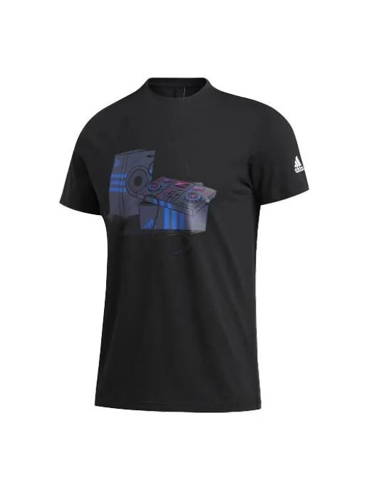 Футболка m gfx t bos sports round neck short sleeve black Adidas — изображение 1 из 4, черный