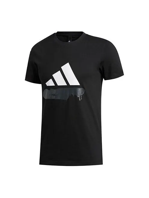 Футболка sports stylish short sleeve 'black' Adidas — изображение 1 из 4, черный