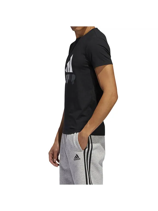 Футболка sports stylish short sleeve 'black' Adidas — изображение 4 из 4, черный