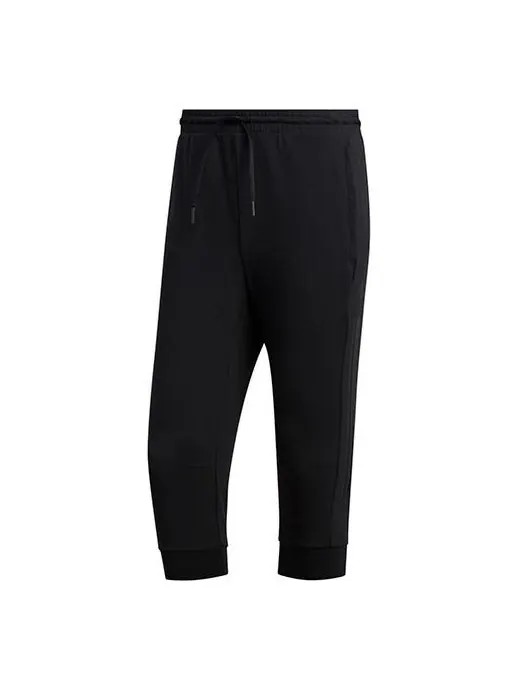 Спортивные штаны adidas M PNT 34 DK 3S Training Running Sports Slim Fit Cropped Pants Black — изображение 1 из 4, черный