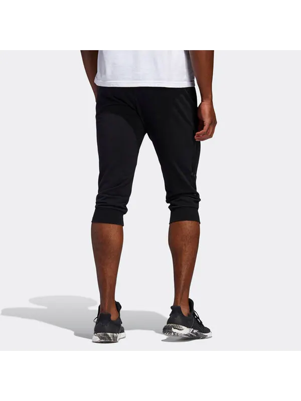 Спортивные штаны adidas M PNT 34 DK 3S Training Running Sports Slim Fit Cropped Pants Black — изображение 4 из 4, черный