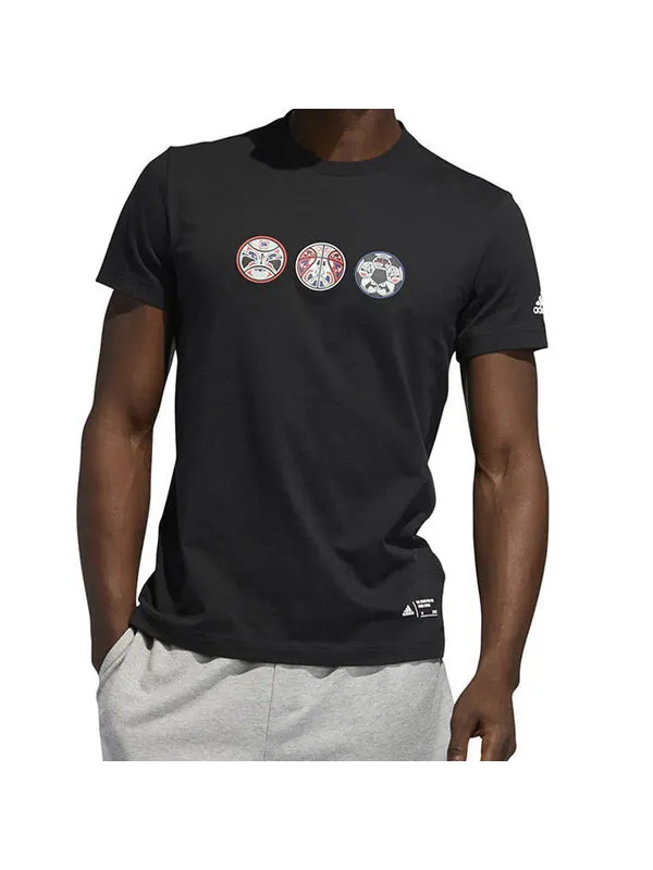 Футболка gfx t china с коротким рукавом футболка мужская Adidas — изображение 3 из 4, черный