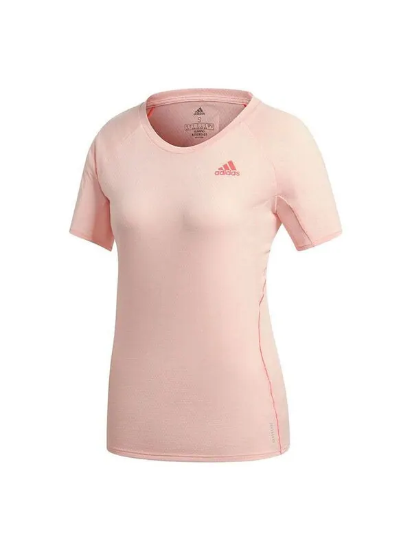 Футболка владеют футболкой Run Adidas — изображение 1 из 4, розовый