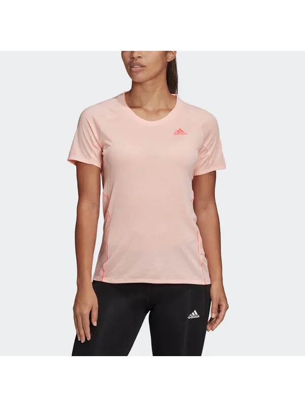 Футболка владеют футболкой Run Adidas — изображение 3 из 4, розовый