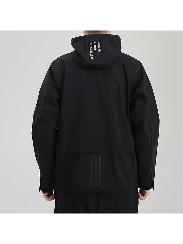 Куртка adidas Sports Training Hooded Jacket Black — изображение 4 из 4, черный