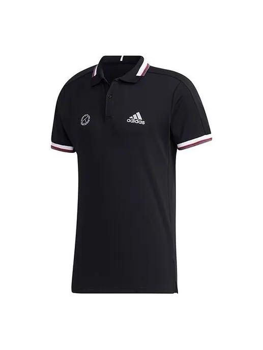 Футболка adidas Htrdy M Pl1 Sl Tennis Sports Polo Shirt Black — изображение 1 из 4, черный