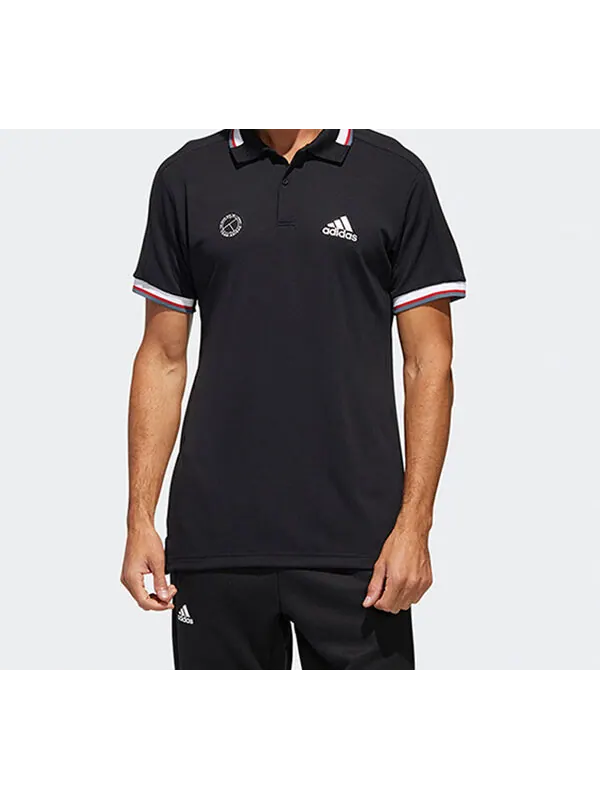 Футболка adidas Htrdy M Pl1 Sl Tennis Sports Polo Shirt Black — изображение 3 из 4, черный