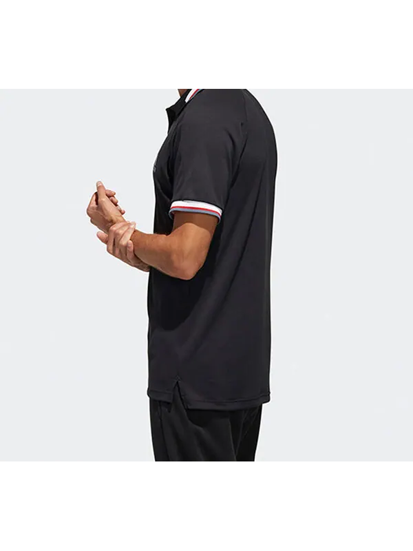 Футболка adidas Htrdy M Pl1 Sl Tennis Sports Polo Shirt Black — изображение 4 из 4, черный