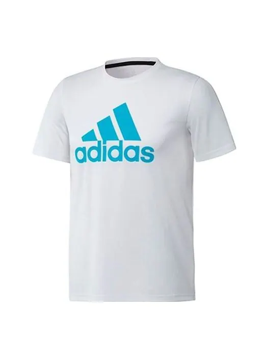 Футболка adidas Casual Sports Round Neck Short Sleeve White — изображение 1 из 4, белый