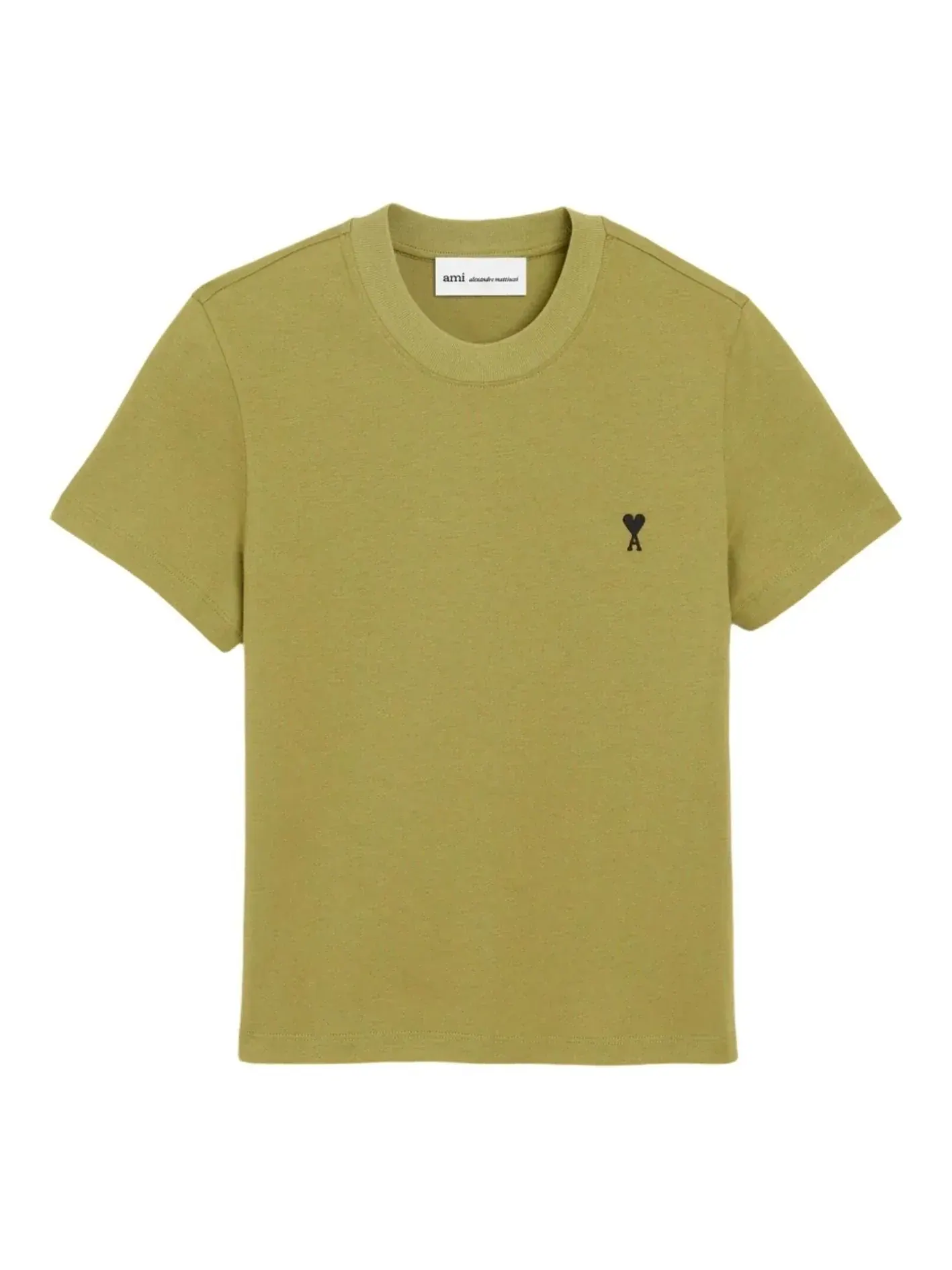 (WMNS) Футболка AMI Army Army de Heart Crop T-shirt 'Green' — изображение 1 из 1, зеленый