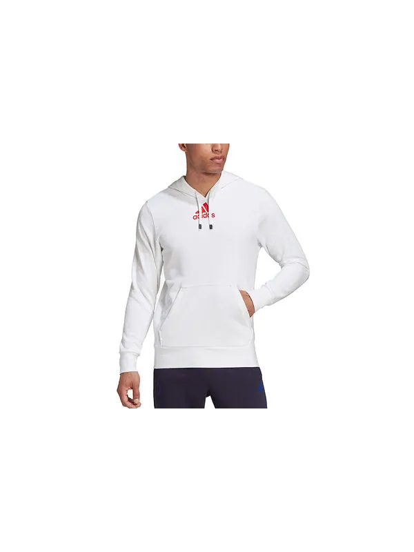 Толстовка Men's adidas Logo Printing Sports Tennis Pullover White — изображение 2 из 3, мульти
