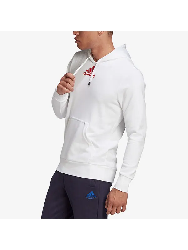 Толстовка Men's adidas Logo Printing Sports Tennis Pullover White — изображение 3 из 3, мульти
