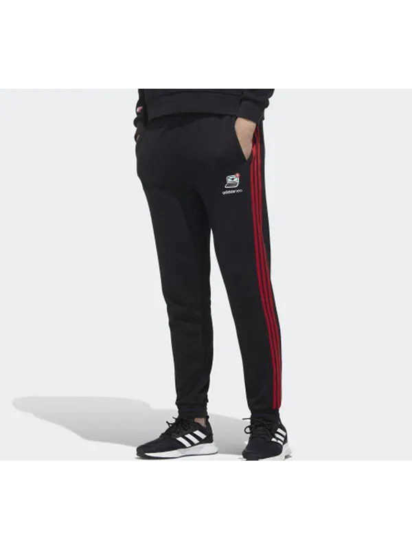 Спортивные штаны adidas neo M Vlday Tp Side Stripe Sports Pants Black — изображение 3 из 4, черный